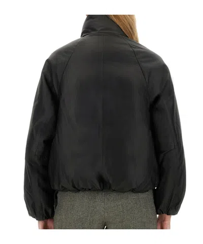 Alysi Zip-up Padded Puffer Jacket In Black