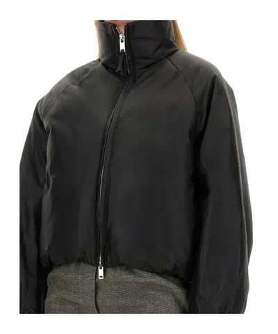 Alysi Zip-up Padded Puffer Jacket In Black