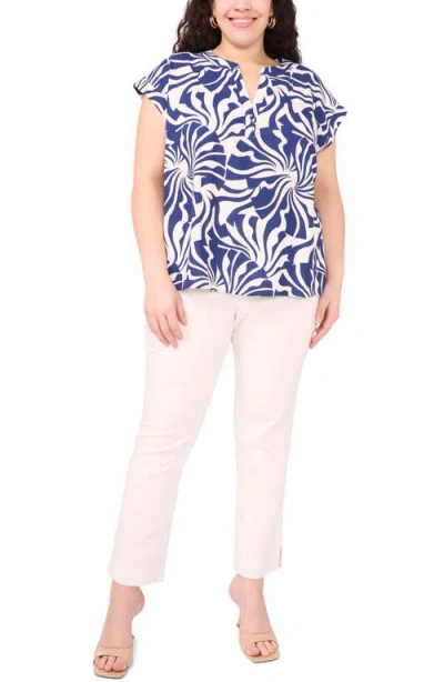 Vince Camuto Split Neck Cap Sleeve Top