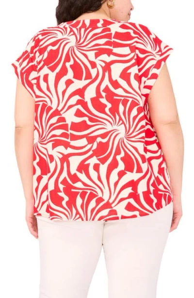 Vince Camuto Split Neck Cap Sleeve Top