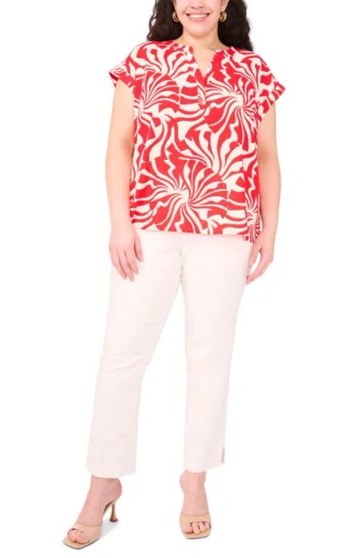 Vince Camuto Split Neck Cap Sleeve Top