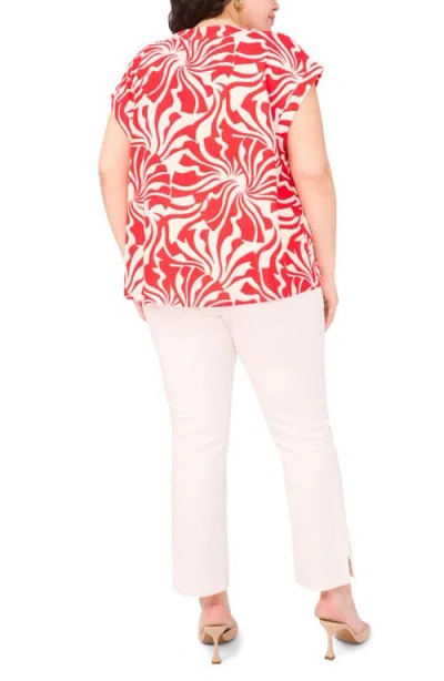 Vince Camuto Split Neck Cap Sleeve Top