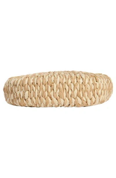 Collection Xiix Two-tone Half Moon Straw Tote