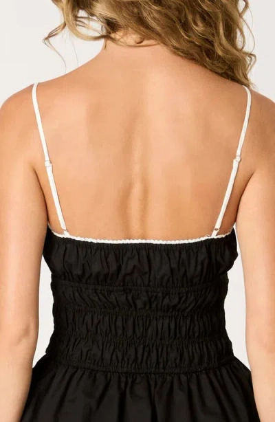 Nia Lainey Cotton Mini Sundress In Black