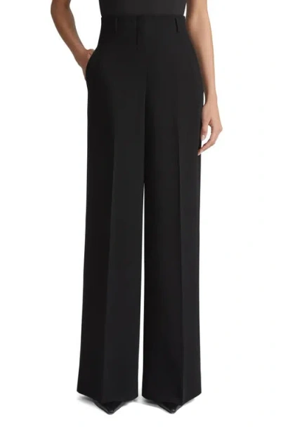 Lafayette 148 Petite Dalton Pant In Kindwool Nouveau Crepe In Black