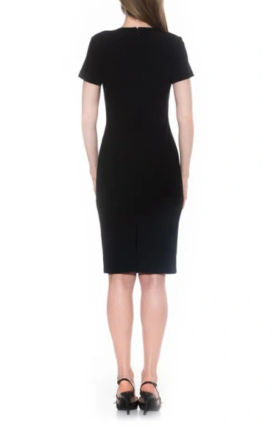 Alexia Admor Faith Short Sleeve Sheath Dress In Black