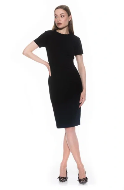Alexia Admor Faith Short Sleeve Sheath Dress In Black