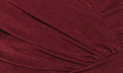 Alexia Admor Nova Long Sleeve Draped Minidress In Red