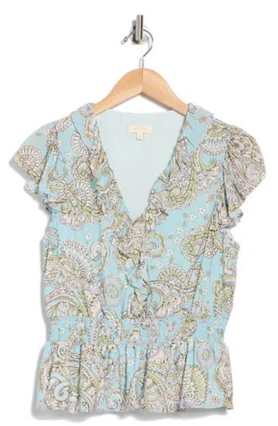 Parker The Margot Flutter Sleeve Peplum Top
