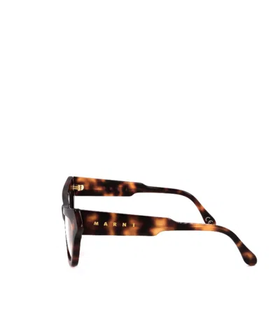 Marni Geometric Frame Plain Mirror In Brown