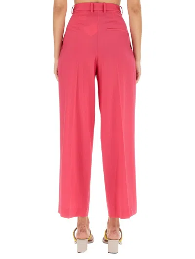 Alysi Pleat Detailed Straight-leg Trousers In Pink