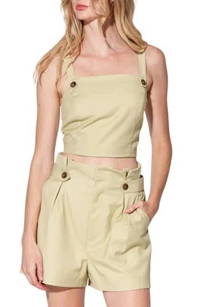 Walter Baker Maven Twill Crop Top In Nude