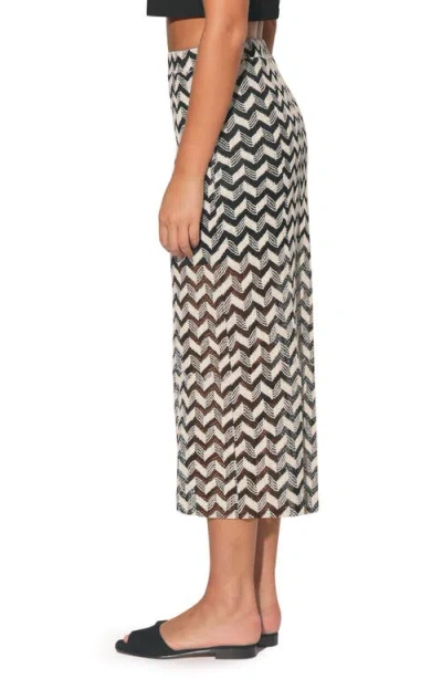 Walter Baker Nelle Open Knit Midi Skirt