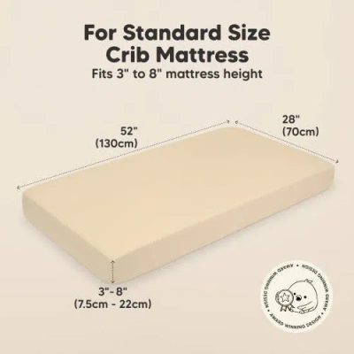 Keababies Soothe Fitted Crib Sheet In White