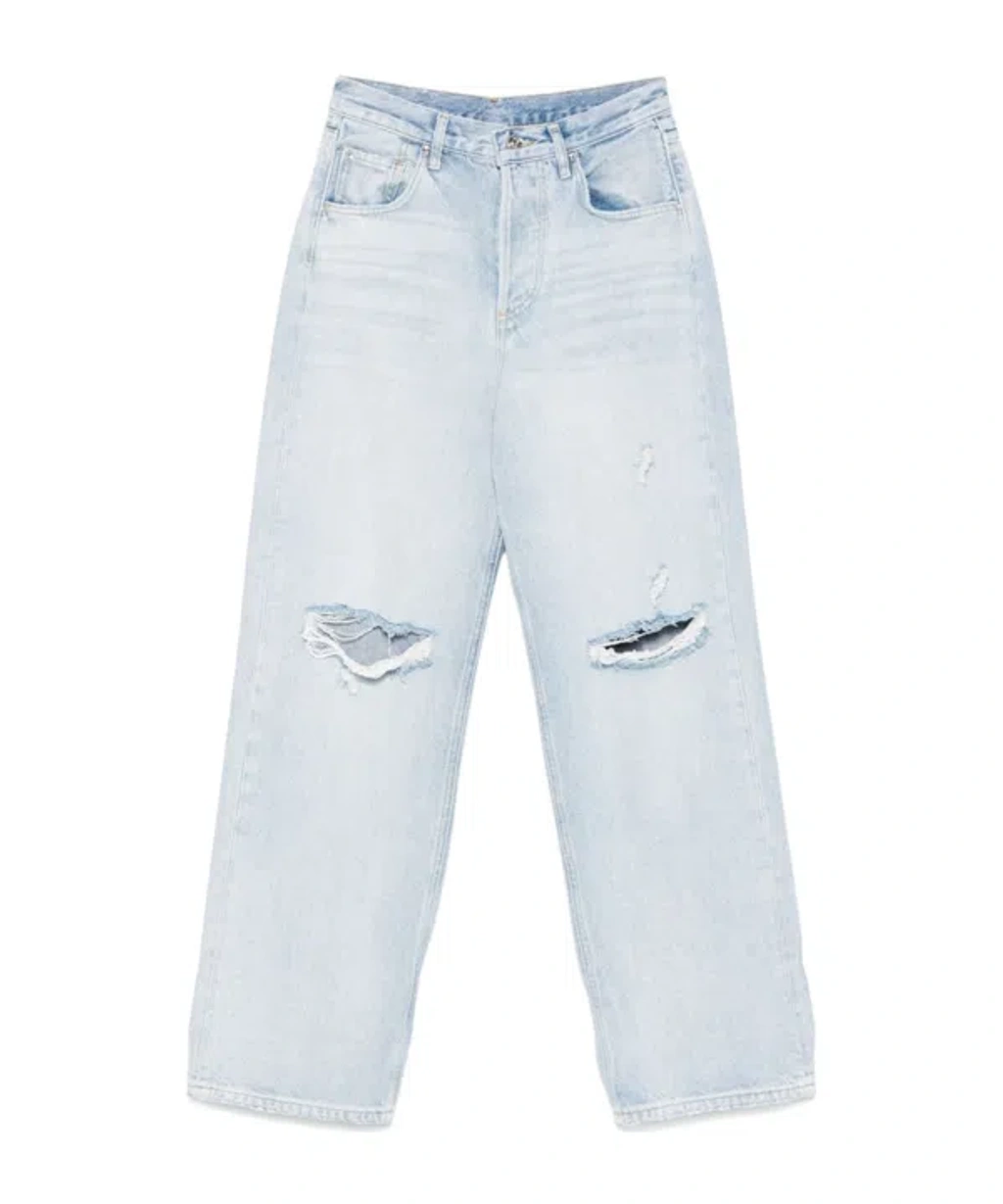 Liu •jo Liu Jo Cotton Jeans Light Blue Denim With Rips