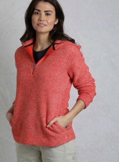 Weird Fish Alisa 1/4 Zip Snow Marl Fleece Hoodie