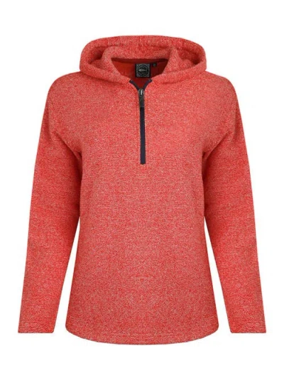Weird Fish Alisa 1/4 Zip Snow Marl Fleece Hoodie