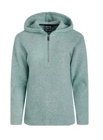 Weird Fish Alisa 1/4 Zip Snow Marl Fleece Hoodie