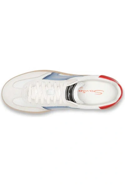 Santoni Dba Mixed Leather Low-top Sneakers