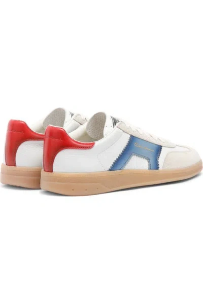 Santoni Dba Mixed Leather Low-top Sneakers