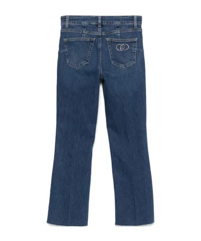 Liu •jo Liu Jo High-waist Cropped Bootcut Jeans In Blue