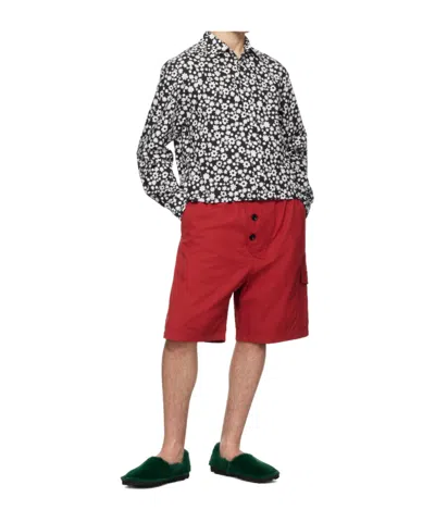 Marni Green Slip-on Loafer In Faux Fur