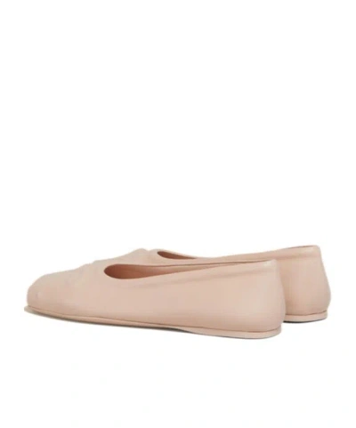 Marni Powder Pink Nappa Leather Seamless Little Bow Ballet Flat
