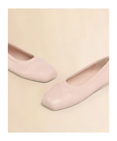 Marni Powder Pink Nappa Leather Seamless Little Bow Ballet Flat