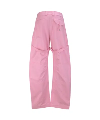 Off-white Belt-loop Casual Pants In Pink