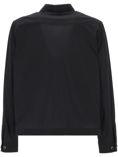 Moorer Button Front Jacket Pockets In Black