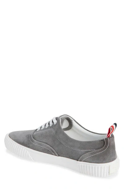 Thom Browne Gray Calf Suede Heritage Sneakers