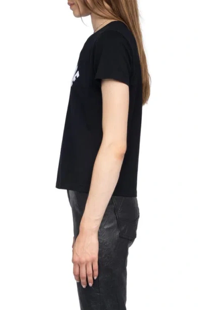 Zadig & Voltaire Alys Voltaire Paris Cotton Graphic T-shirt In Black