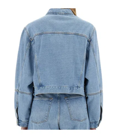 Alysi Classic Button-up Denim Jacket In Blue