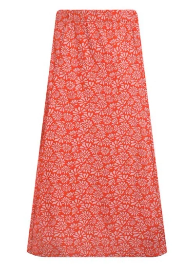 Weird Fish Romaro Printed Jersey Midi Skirt
