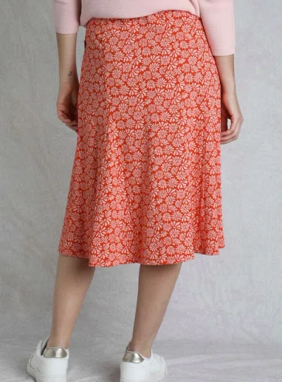 Weird Fish Romaro Printed Jersey Midi Skirt