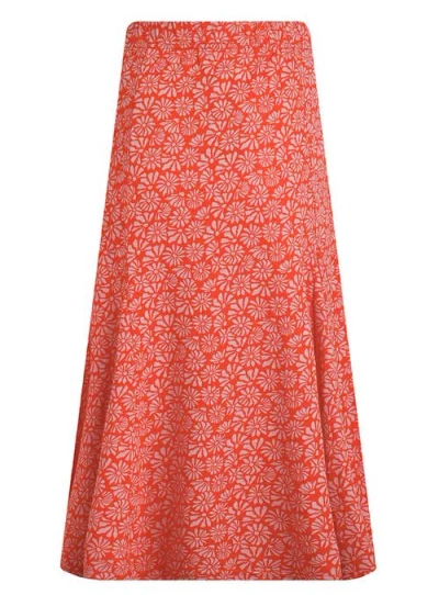 Weird Fish Romaro Printed Jersey Midi Skirt