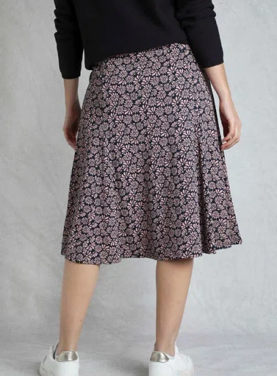 Weird Fish Romaro Printed Jersey Midi Skirt