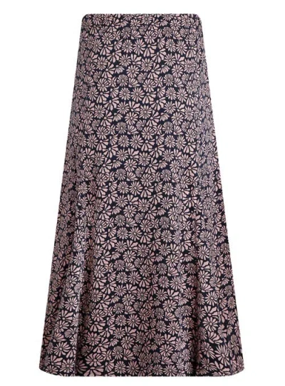 Weird Fish Romaro Printed Jersey Midi Skirt