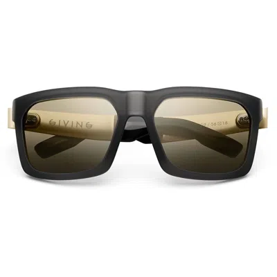 Ivi Vision Giving - Gold Flash Lens In Matte Grey Translucent / Brushed Gold