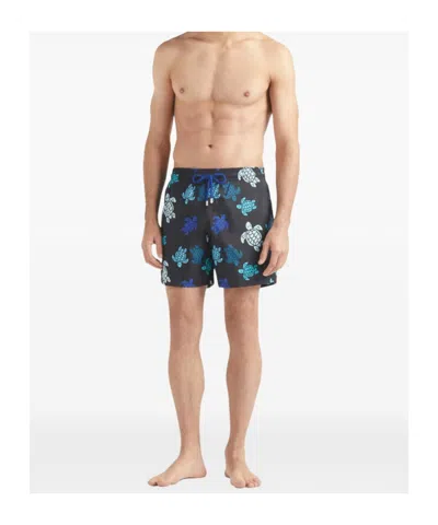 Vilebrequin Graphic-print Swim Shorts In Black