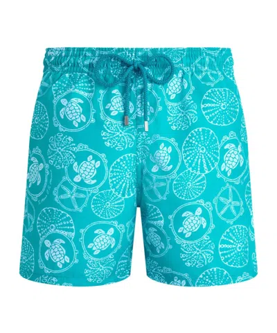 Vilebrequin Mens Vert Disco Moorea Printed Swim Shorts Xxl In Multi