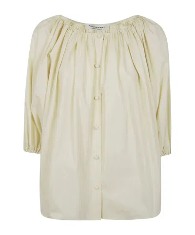 Philosophy Di Lorenzo Serafini Ruched Detailed Blouse In White