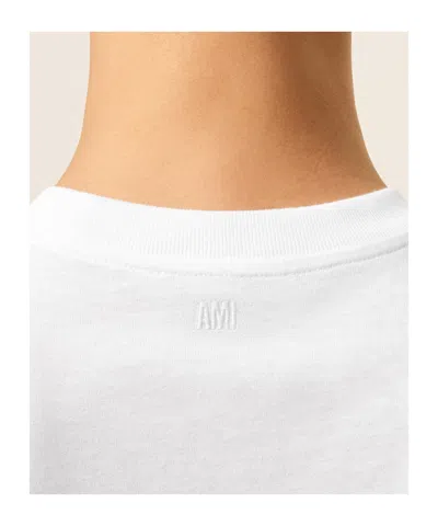 Ami Alexandre Mattiussi Ami Paris Men Ami De Coeur T-shirt In Organic Cotton Jersey In White
