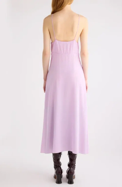 Chloé Chloe Lace-trimmed Silk Crepe De Chine Midi Dress