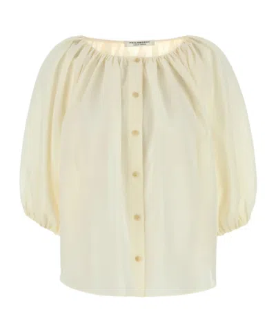 Philosophy Di Lorenzo Serafini Ivory Polyester Blend Shirt In Neutral