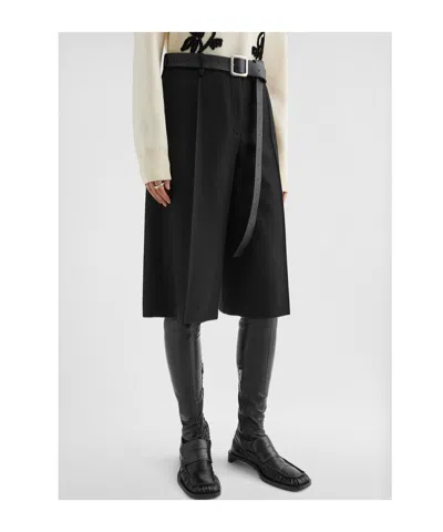 Jil Sander Wool Canvas Bermuda Shorts