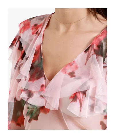 Philosophy Di Lorenzo Serafini Printed Tulle Blouse In Multi