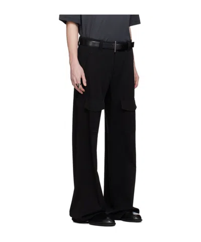 Alexander Mcqueen Pants With T-bar Belt In Black