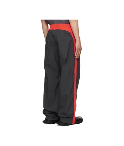 We11 Done Sheldon Color Block Track Pants In Gray