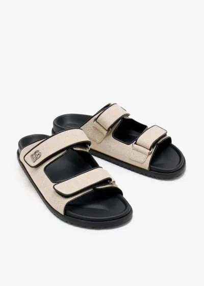 Dolce & Gabbana Open Toe Fabric Detail Slipper
